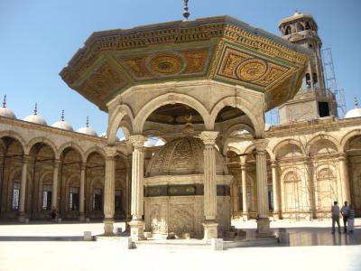 清真寺, 庭院内, 大清真寺, 穆罕默德·阿里 mosqe, 开罗埃及