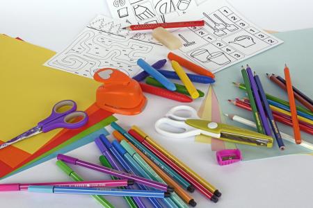 毡尖笔, 彩色的铅笔, 蜡笔, 钢笔, 绘制, 颜色, 彩色铅笔