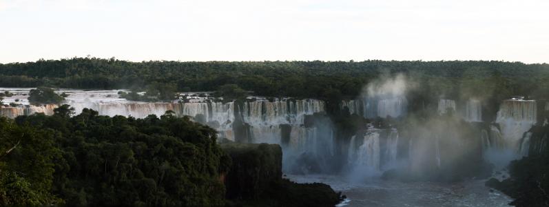 伊瓜苏瀑布, 瀑布, 阿根廷, 米西奥内斯, 水, 南, 美国