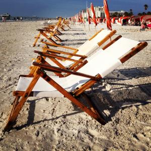 海滩, 椅子, 沙子, 海洋, 度假, 夏季, 放松
