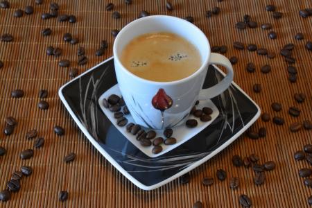 咖啡豆, 咖啡, 饮料, 咖啡因, 香气, 棕色, 一杯咖啡
