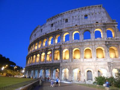 古罗马圆形竞技场, 罗马, 夜景
