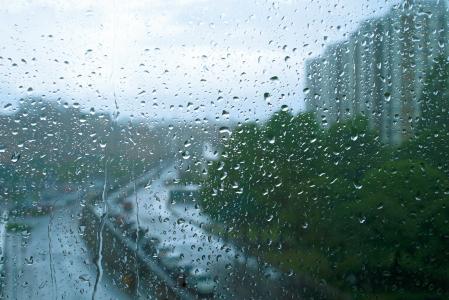 雨, 窗口, 下降, 玻璃, 天气, 湿法, 首页