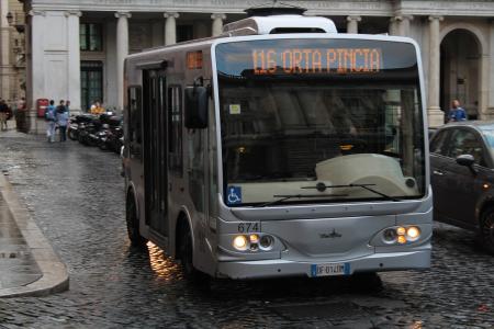 罗马, 小巴, 运输, 公交线路, 意大利, 小镇, 下雨天