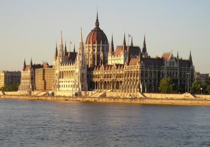 议会大厦, 匈牙利, 布达佩斯, 多瑙河, 河, 建筑, 城市景观