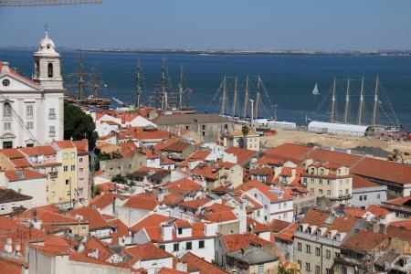 里斯本, 城市, 葡萄牙, 建筑, 建设, arquitecture, 河