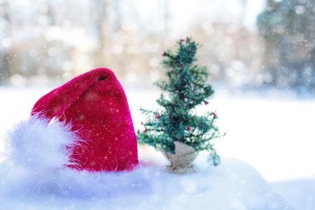 圣诞老人的帽子, 雪, 冬天, 圣诞节, 圣诞老人, 帽子, 圣诞节