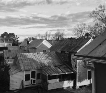 rooflines, 黑色和白色, 天空, 铁皮屋顶