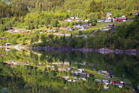 挪威, fjordlandschaft, 小山, 自然, 景观, 假日, 北