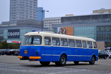 公共汽车, 老公共汽车, 波兰公共汽车, 小黄瓜, 停车