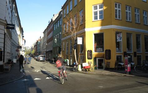哥本哈根, 周期, 骑自行车的人, 秋天, 大城市, 城市, 房子
