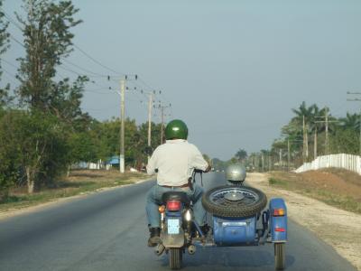 摩托车, 边, 电机, 运输, 自行车, 速度, 古巴