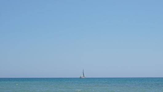 帆船, 海, 地中海, 地平线, 帆船, 小船, 天空