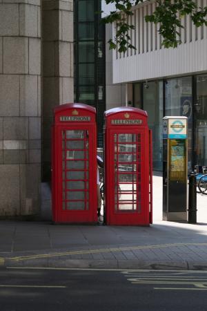 伦敦, 电话亭, 从历史上看, 红色, 城市, 英格兰, 英国