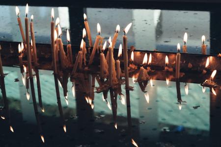 蜡烛, 光, 照明, 玻璃, 反思, 消防, 火焰