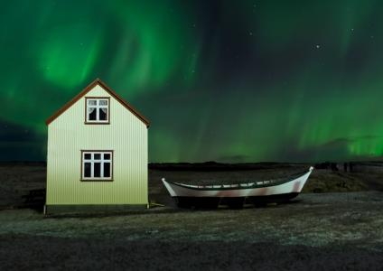 北极光, 冰岛, 北部, 天空, 晚上, 奥罗拉, 现象