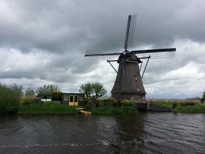 荷兰, 荷兰, 风车, 通道, trueb, 水道, 水