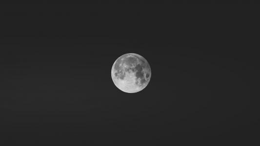 黑色, 灰色, 圆形, 球, 月亮, 天文学, 晚上