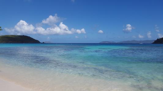 加勒比海, 宁静, 旅行, 热带, 水, 度假, 天堂