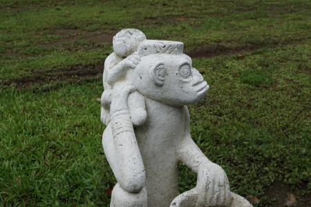 哥斯达黎加, 图, 石头, 雕塑, 巴拿马, 猴子, 白色