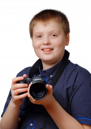男生, 摄影俱乐部, fotoshkola, 摄影师, 相机, 持有, 一个孩子的画像