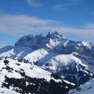山, 雪, 凹痕杜 midi, 瑞士