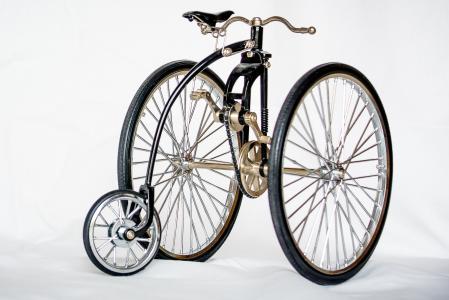 自行车, 老, 怀旧, 模型, 怀旧, 古董