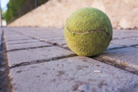 网球, 人行道上, 土壤, 游戏, 网球, 球