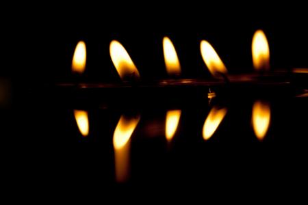 蜡烛, 黑暗, 镜像, 火焰, 浪漫, 黑暗, 光