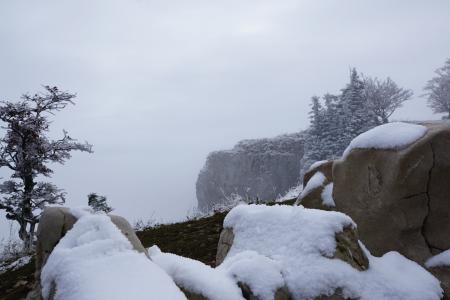 山脉, 冬天, creux 渡面包车, 瑞士, 侏罗山