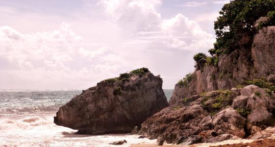 墨西哥, 尤卡坦半岛, 海岸, 海, 海滩, 海岸线, 自然