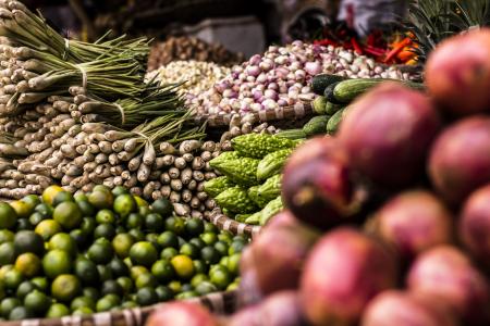 食品, 新鲜, 市场, 洋葱, 葱, 蔬菜