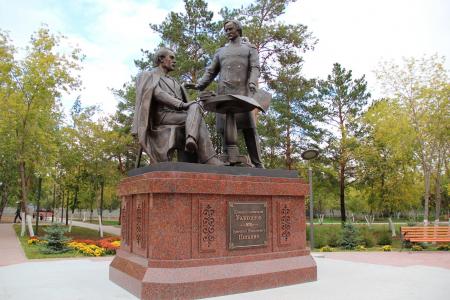 洛达, 纪念碑, valikhanov, 波塔宁, 纪念, 雕像, 著名的地方