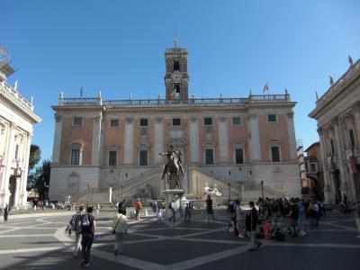 campidoglio 广场, 罗马, 意大利, 建设, 建筑, 空间, 著名的地方