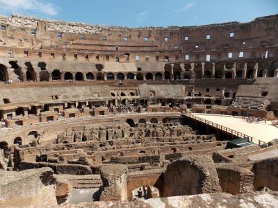 古罗马圆形竞技场, 罗马, 意大利, 建筑, 露天剧场, 舞台上, 角斗士