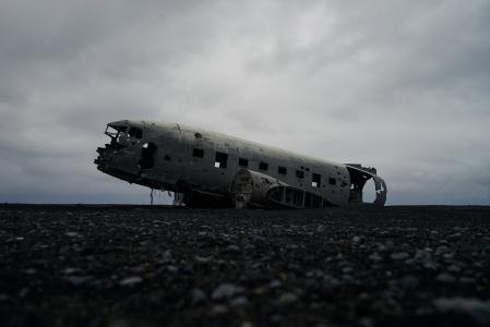 坠毁, 飞机, 云计算, 残骸, 残骸, 被遗弃, 运输