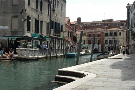 意大利, 威尼托, 威尼斯, 通道, 水, 小船, 旅游