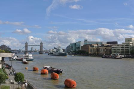 伦敦塔桥, 泰晤士河, 伦敦, 小船