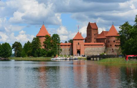 特拉凯, 立陶宛, 城堡, 中世纪, 历史, 塔, galve