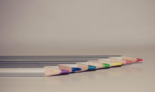 铅笔, 颜色, 光明, 彩色的铅笔, 彩虹的颜色, 铅笔