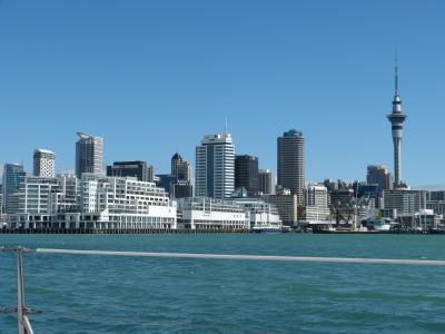 新西兰, 奥克兰, 天际线, 摩天大楼, 城市, 建筑, 家园