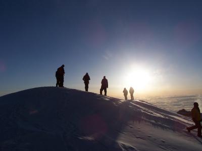 登山者, 剪影, 高峰, 冒险, 挑战, 麦金利山, 阿拉斯加