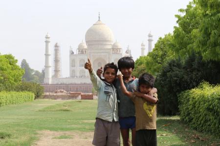 泰姬陵, 印度人, 儿童, 印度, 梅赫塔布巴格, 阿格拉, 旅行