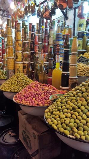 马拉喀什, 市场, 橄榄, 水果, 食物和饮料, 食品, 变化