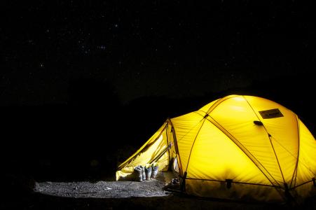 帐篷, 营地, 晚上, 星级, 露营, 远征, 圆顶帐篷