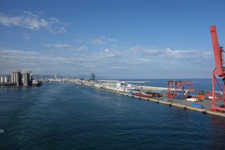 巴塞罗那港, 春天, 巴塞罗那, 起重机, 海运