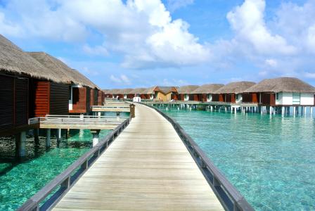 马尔代夫, 海滩, 假日, 职业, 清澈的水, 度假村, 海