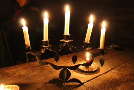 光, 烛台, 木材, 蜡烛蜡