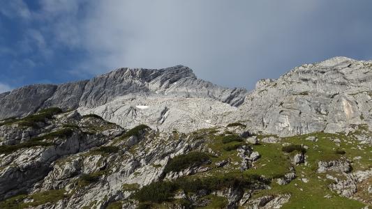 alpspitze, 高山, 北墙, 天气石头, 山, 祖格峰地块, 加