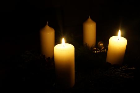 到来花圈, 第二个蜡烛, 蜡烛, 来临, 圣诞节, 圣诞节的时候, 12 月